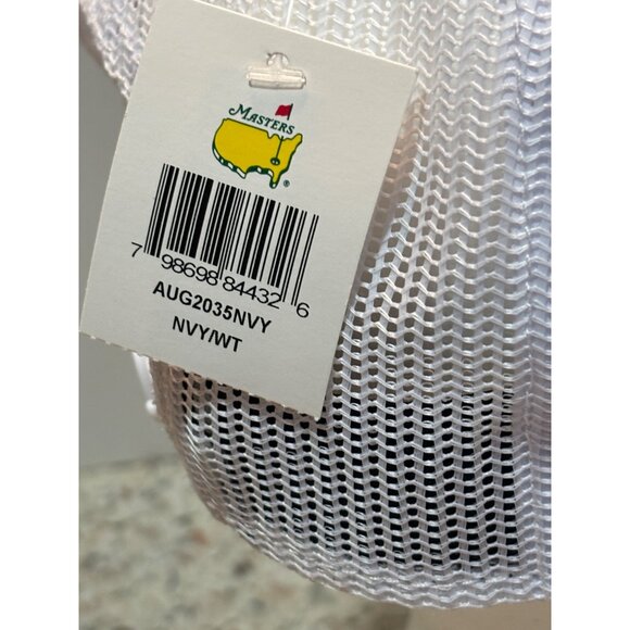 Masters 2022 Augusta National Golf Club Navy & White Mesh Snapback Cap New - Picture 7 of 8